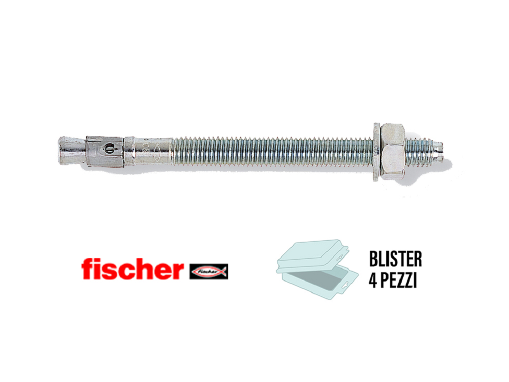 Tassello Meccanico Metallo ad Espansione FBN II d.10 in Blister da Pezzi 4  varie lunghezze | Fischer - immagine 1